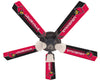 LOUISVILLE CEILING FAN - 52'' RED/BLACK - LOUFAN100-52