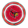 LOUISVILLE NEON WALL CLOCK - 14'' RED FACE / RED NEON - LOUNWC200-14