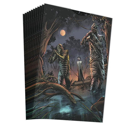 Lazarus Rising Games -  Overpower Tcg: Edgar Rice Burroughs And The World Legends: Titan Shield Sleeves: The Mummy/Bride Of Frankenstein (100Ct)