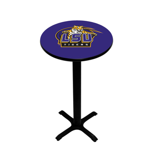 LOUISIANA STATE PEDESTAL PUB TABLE PURPLE - LSUPTB101