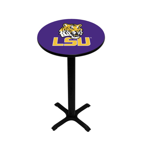 LOUISIANA STATE PEDESTAL PUB TABLE PURPLE - LSUPTB321