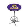 LOUISIANA STATE CHROME FOOT RING PUB TABLE PURPLE - LSUPTR321