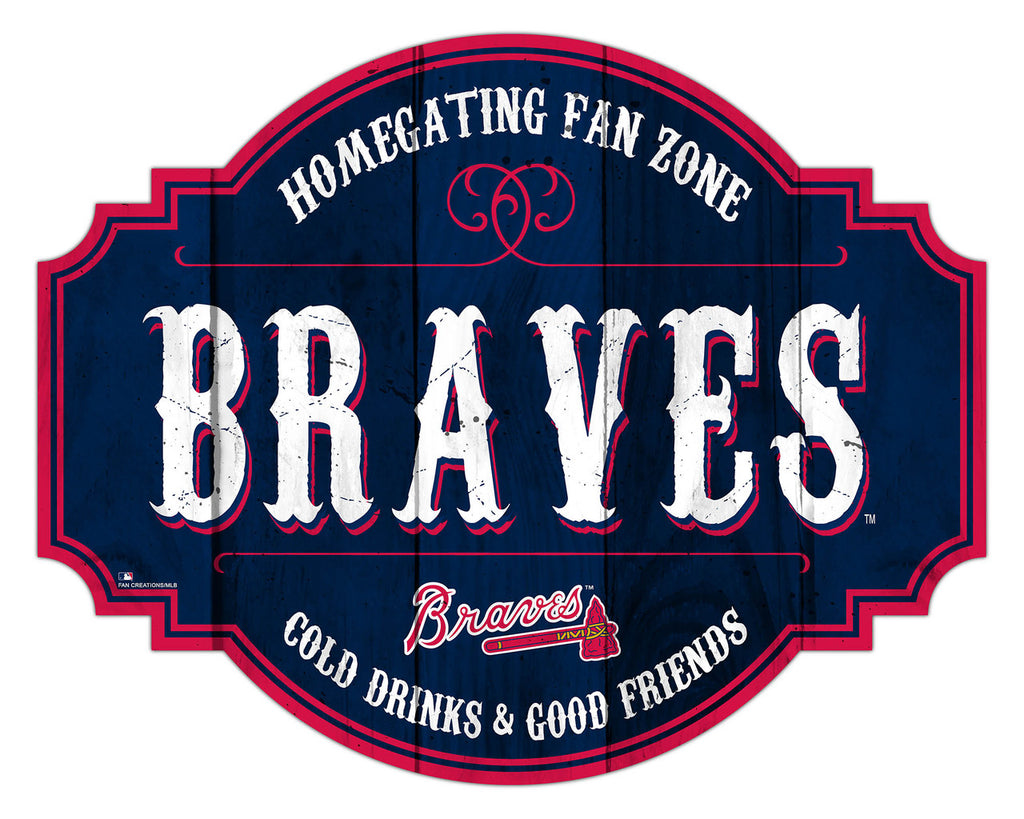 Atlanta Braves Sign Wood 12 Inch Homegating Tavern - Fan Creations