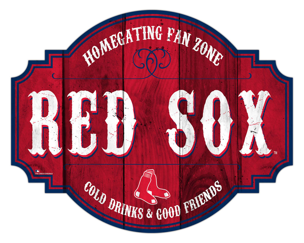 Boston Red Sox Sign Wood 12 Inch Homegating Tavern - Fan Creations