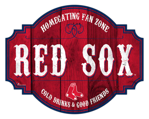 Boston Red Sox Sign Wood 12 Inch Homegating Tavern - Fan Creations