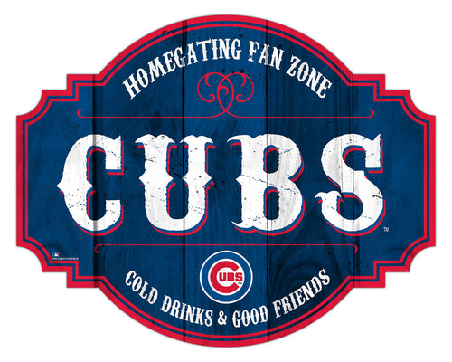Chicago Cubs Sign Wood 12 Inch Homegating Tavern - Fan Creations