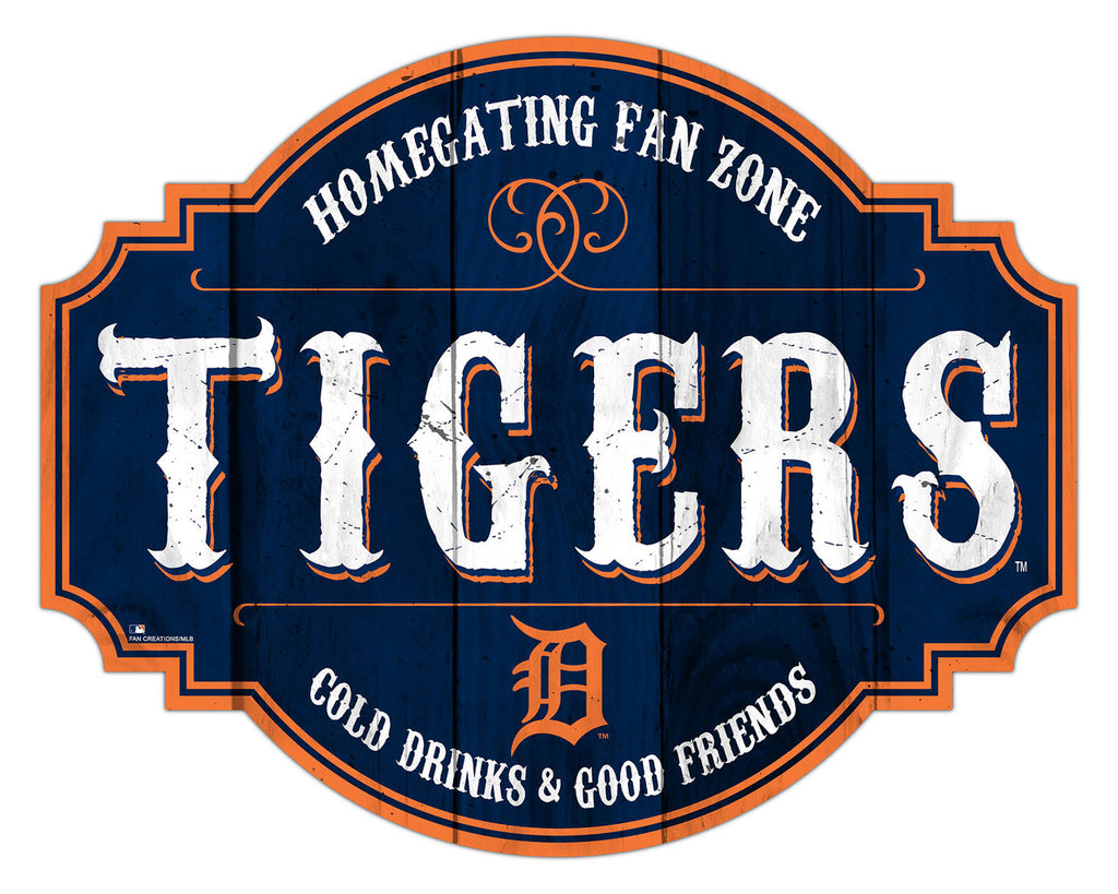Detroit Tigers Sign Wood 12 Inch Homegating Tavern - Special Order - Fan Creations