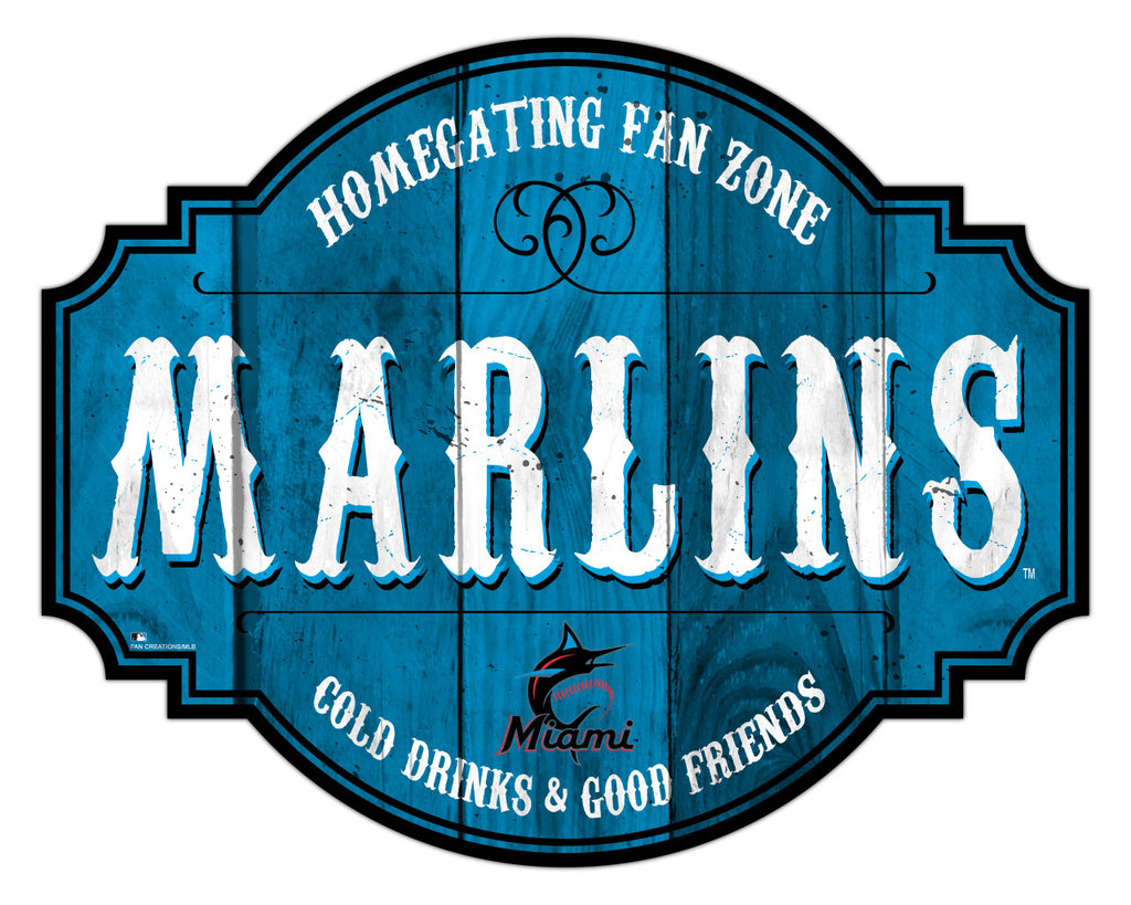 Miami Marlins Sign Wood 12 Inch Homegating Tavern - Special Order - Fan Creations