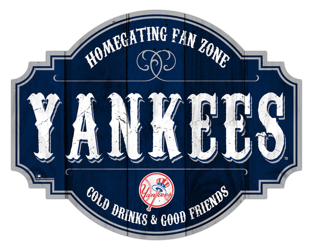 New York Yankees Sign Wood 12 Inch Homegating Tavern - Fan Creations