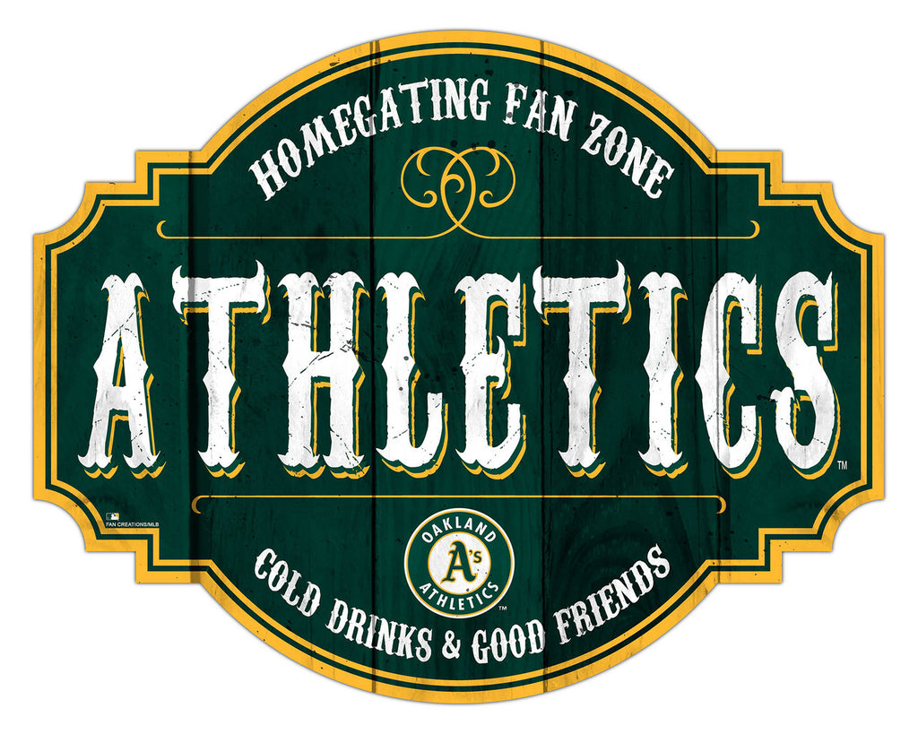 Oakland Athletics Sign Wood 12 Inch Homegating Tavern - Fan Creations