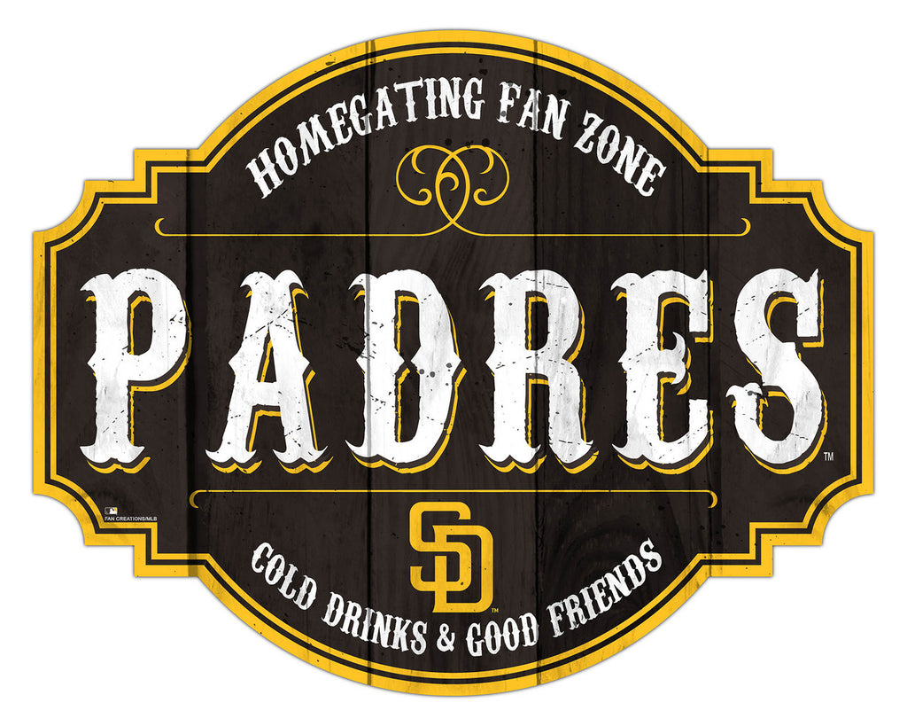San Diego Padres Sign Wood 12 Inch Homegating Tavern - Fan Creations