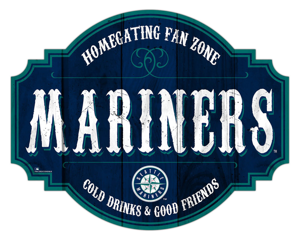 Seattle Mariners Sign Wood 12 Inch Homegating Tavern - Fan Creations