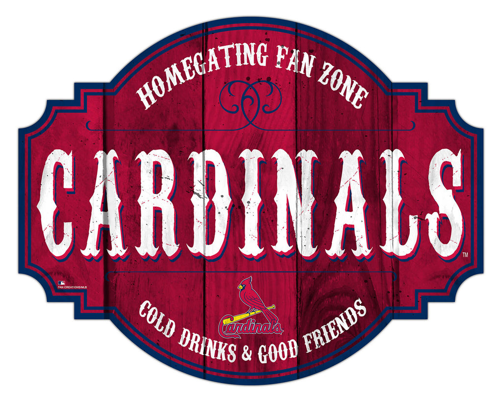 St. Louis Cardinals Sign Wood 12 Inch Homegating Tavern - Fan Creations