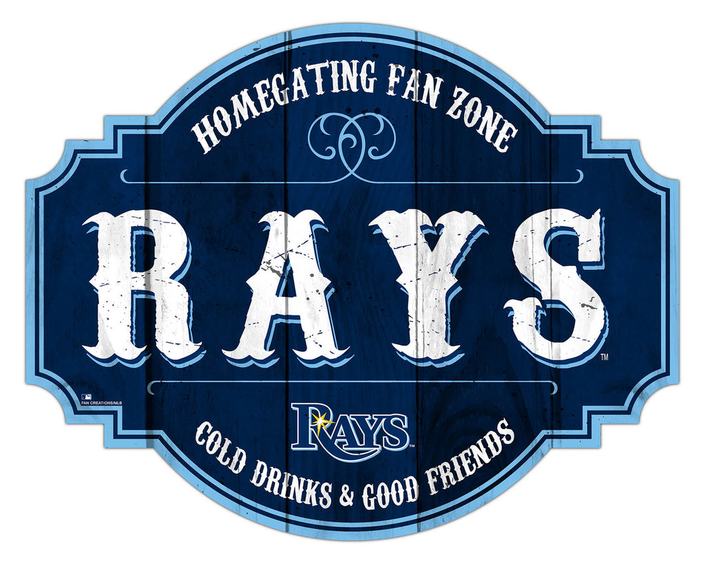Tampa Bay Rays Sign Wood 12 Inch Homegating Tavern - Fan Creations