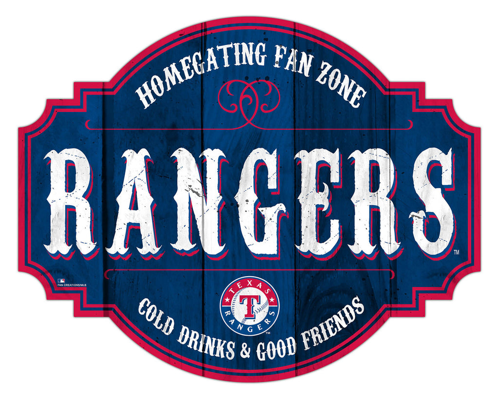 Texas Rangers Sign Wood 12 Inch Homegating Tavern - Fan Creations