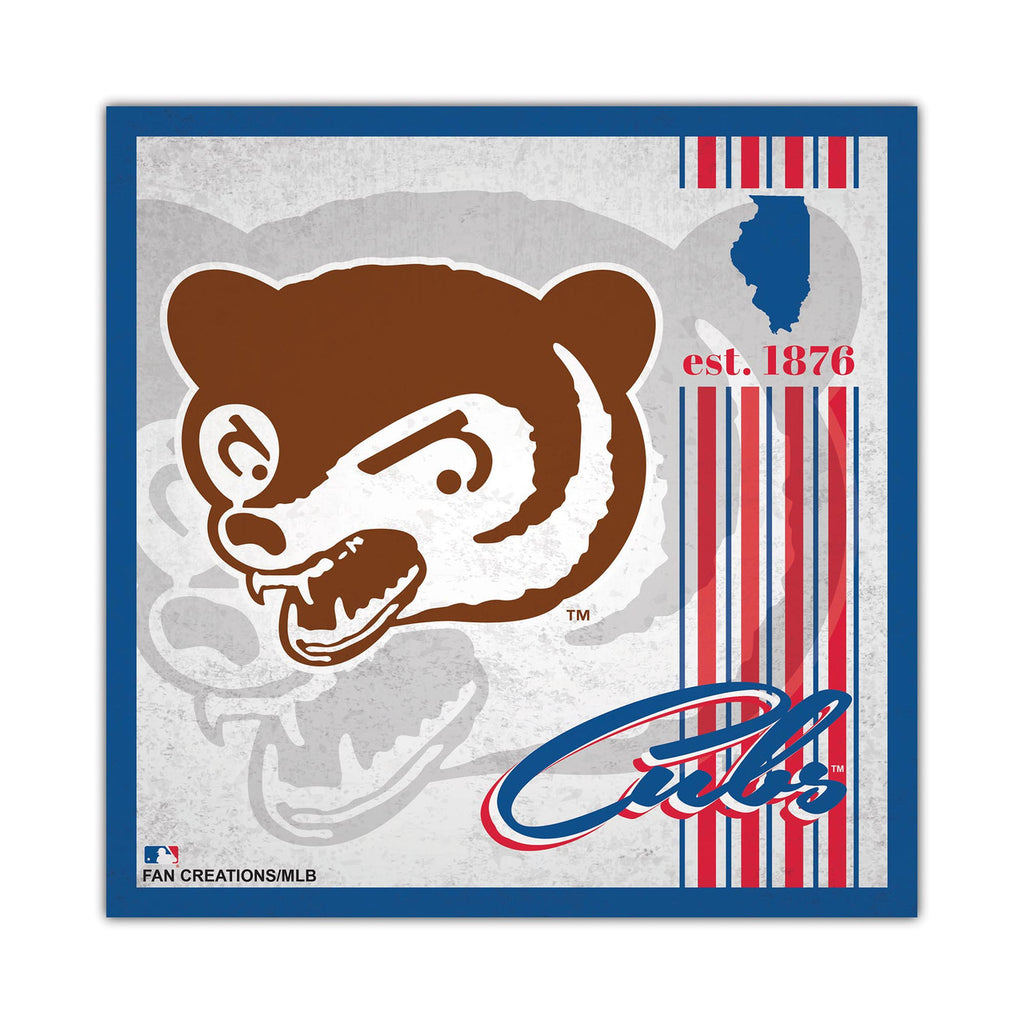 Chicago Cubs Sign Wood 10x10 Album Design - Fan Creations