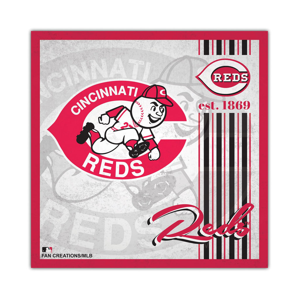 Cincinnati Reds Sign Wood 10x10 Album Design - Special Order - Fan Creations