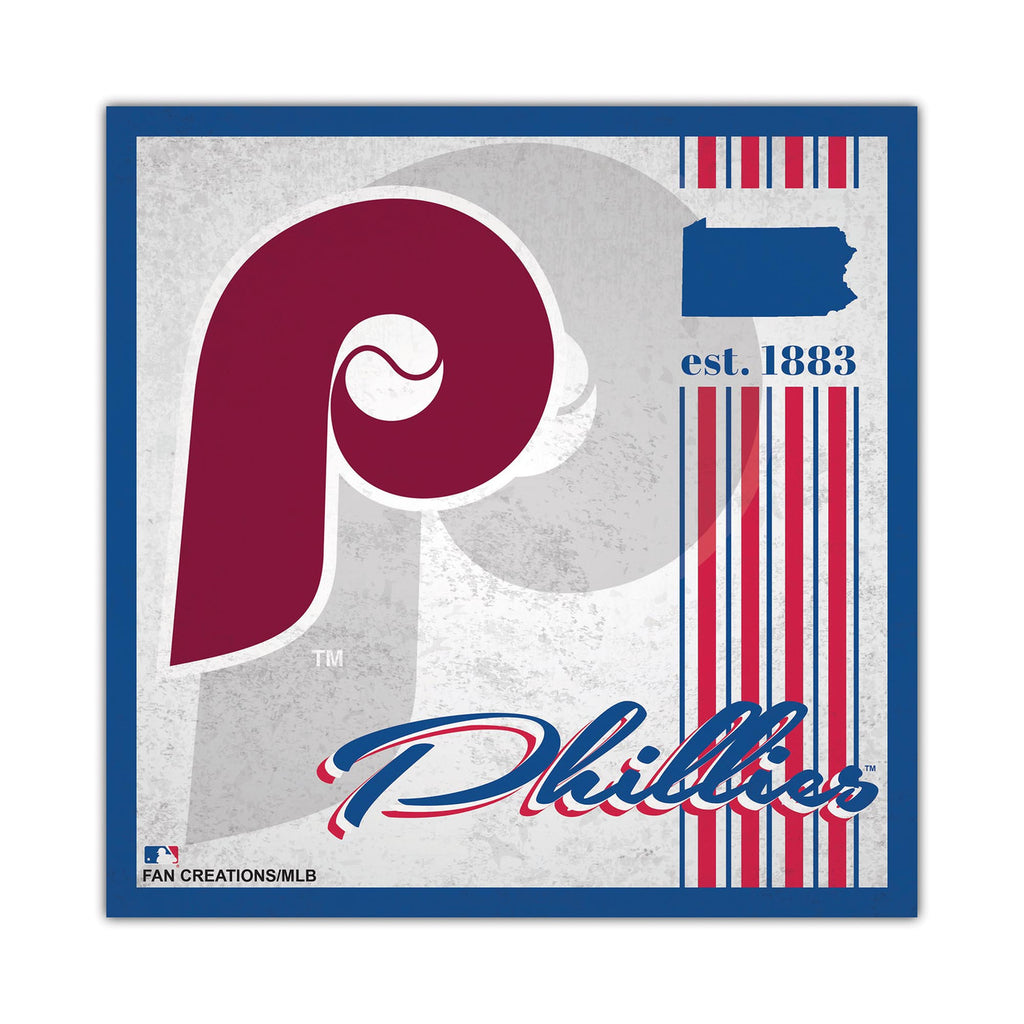 Philadelphia Phillies Sign Wood 10x10 Album Design - Fan Creations