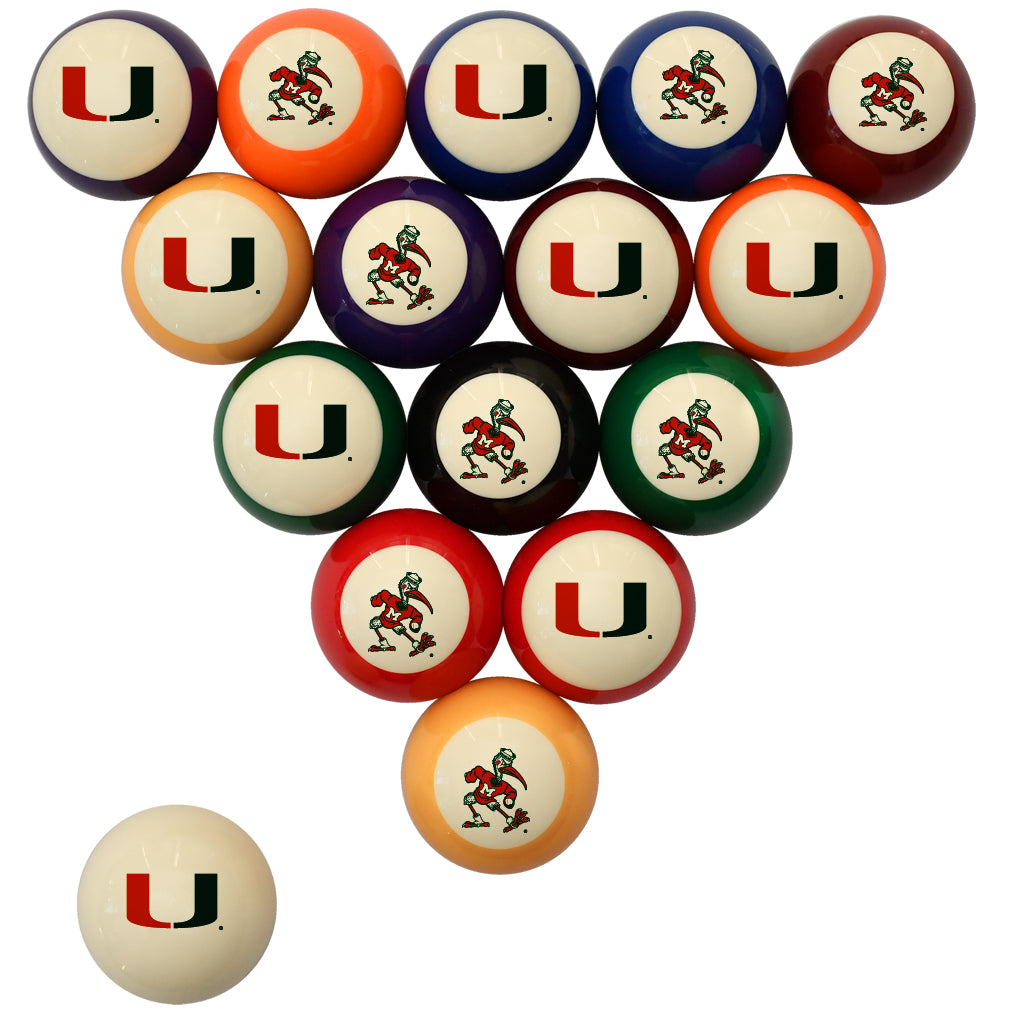 MIAMI STANDARD COLOR NUMBERED BILLIARD BALL SET STANDARD COLOR BILLIARD BALL SET - MIABBSSTD