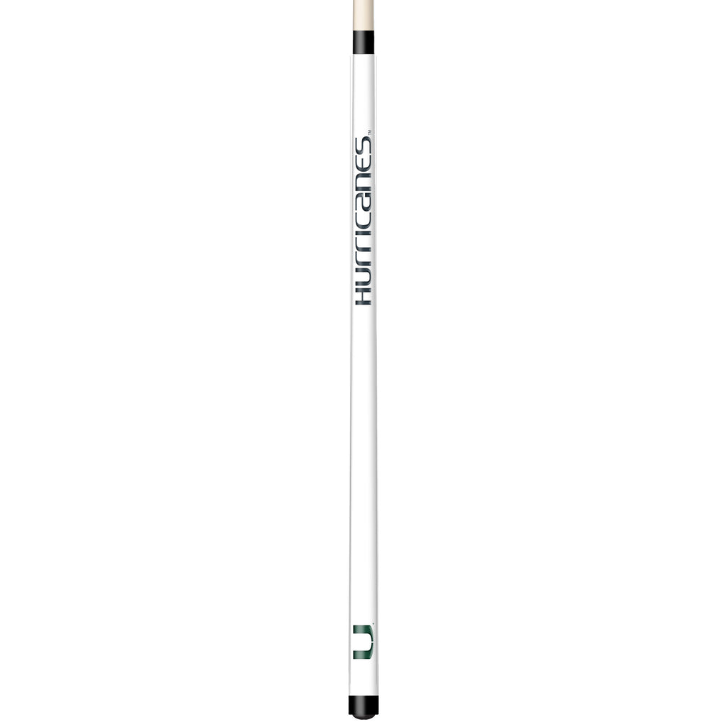 MIAMI ENGRAVED BILLIARD CUE WHITE / GREEN - MIABCE101-JR