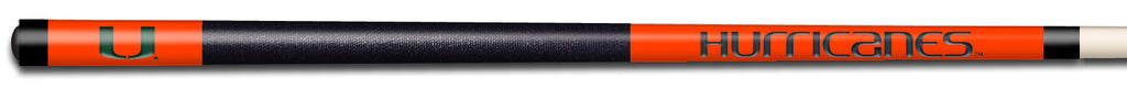 MIAMI COLOR ENGRAVED BILLIARD CUE GREEN / ORANGE - MIABCE912