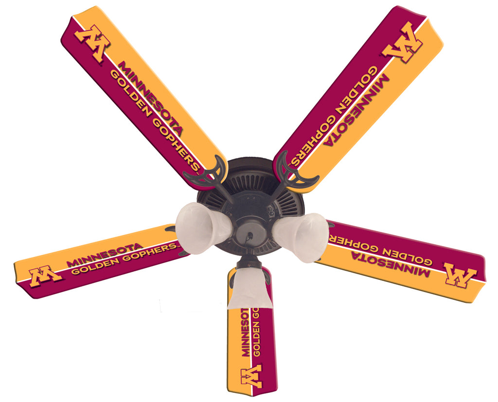 MINNESOTA CEILING FAN - 52'' MAROON/GOLD - MINFAN100-52