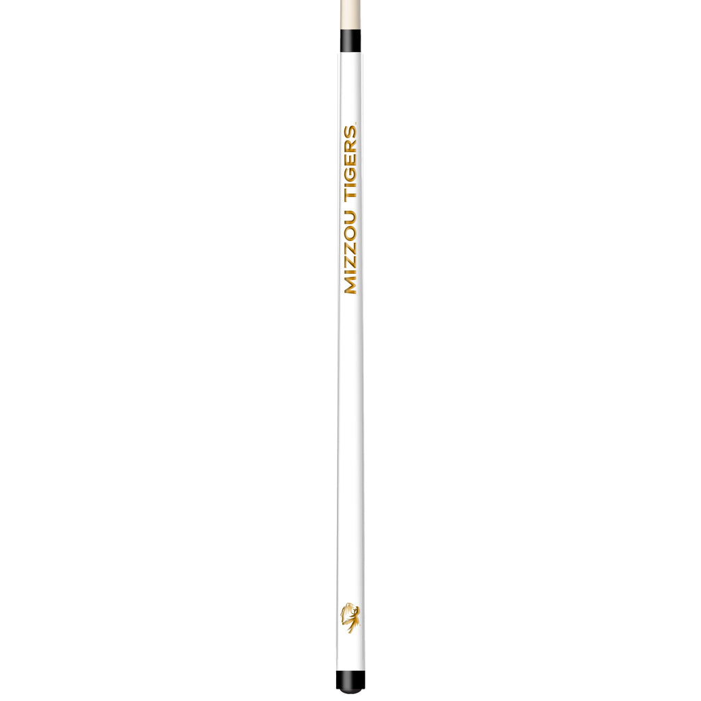 MIZZOU ENGRAVED BILLIARD CUE WHITE / GOLD - MIZBCE101-JR