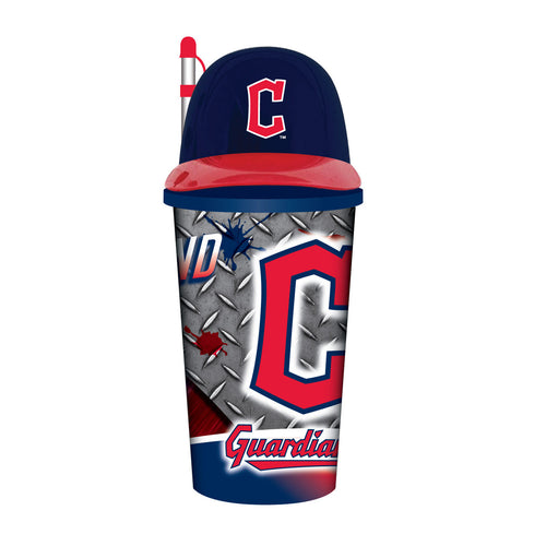 Cleveland Guardians Helmet Cup 32oz Plastic with Straw - Mojo Licensing