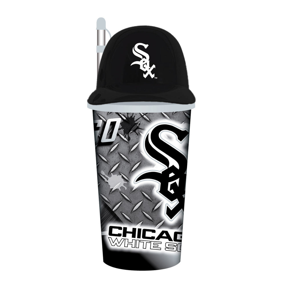 Chicago White Sox Helmet Cup 32oz Plastic with Straw - Mojo Licensing