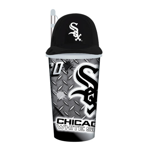 Chicago White Sox Helmet Cup 32oz Plastic with Straw - Mojo Licensing