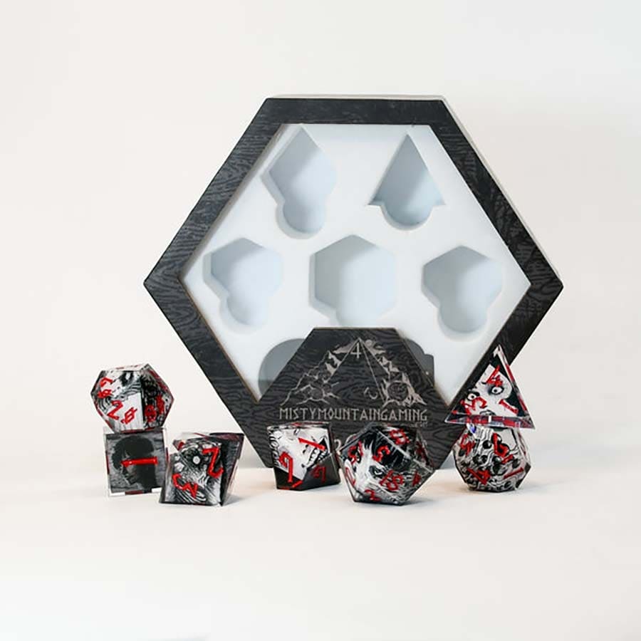 Misty Mountain Gaming -  Junji Ito Sharp-Edge Resin Dice Set Pre-Order