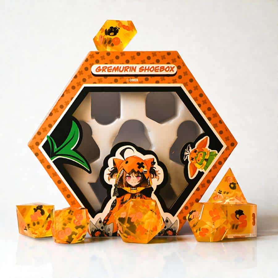 Misty Mountain Gaming -  Gigi Murin (Hololive) Sharp-Edge Resin Dice Set Pre-Order