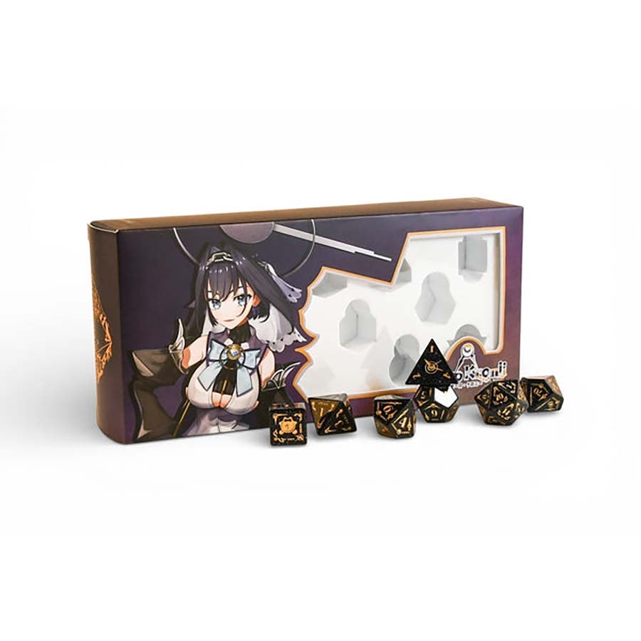 Misty Mountain Gaming -  Ouro Kronii (Hololive) Blue Sandstone Dice Set Pre-Order
