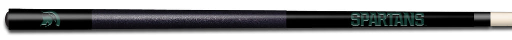 MICHIGAN STATE COLOR ENGRAVED BILLIARD CUE GREEN / BLACK - MSUBCE914