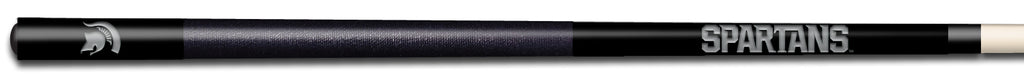 MICHIGAN STATE COLOR ENGRAVED BILLIARD CUE SILVER / BLACK - MSUBCE954
