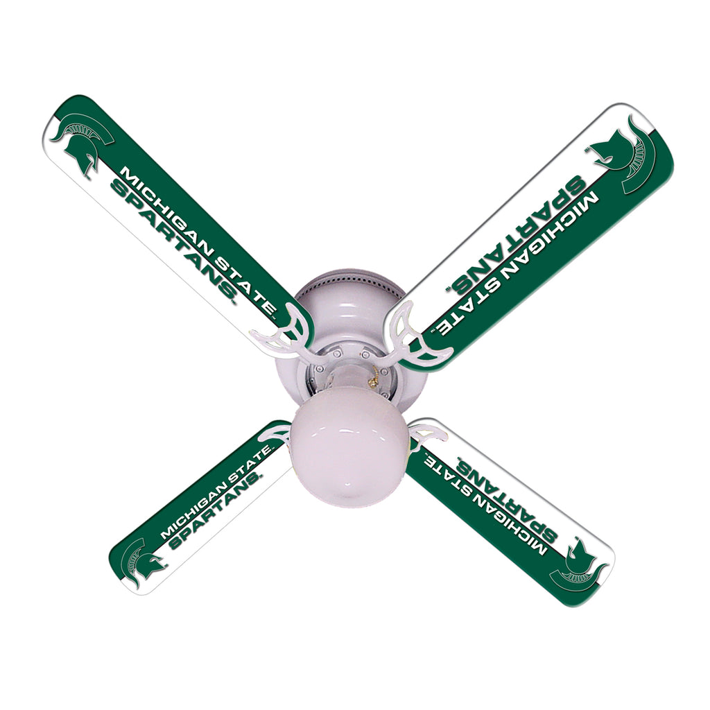 MICHIGAN STATE CEILING FAN - 42'' GREEN/WHITE - MSUFAN100-42