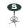 MICHIGAN STATE CHROME FOOT RING PUB TABLE GREEN - MSUPTR131