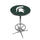 MICHIGAN STATE CHROME FOOT RING PUB TABLE GREEN - MSUPTR231