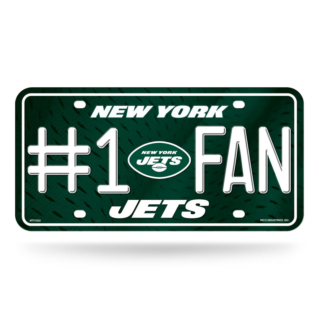 New York Jets License Plate #1 Fan - Rico Industries