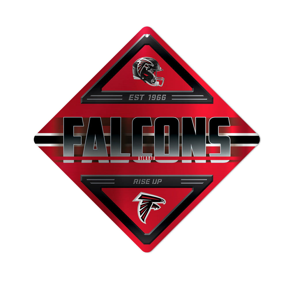 Atlanta Falcons Sign Metal Diamond Shape - Rico Industries