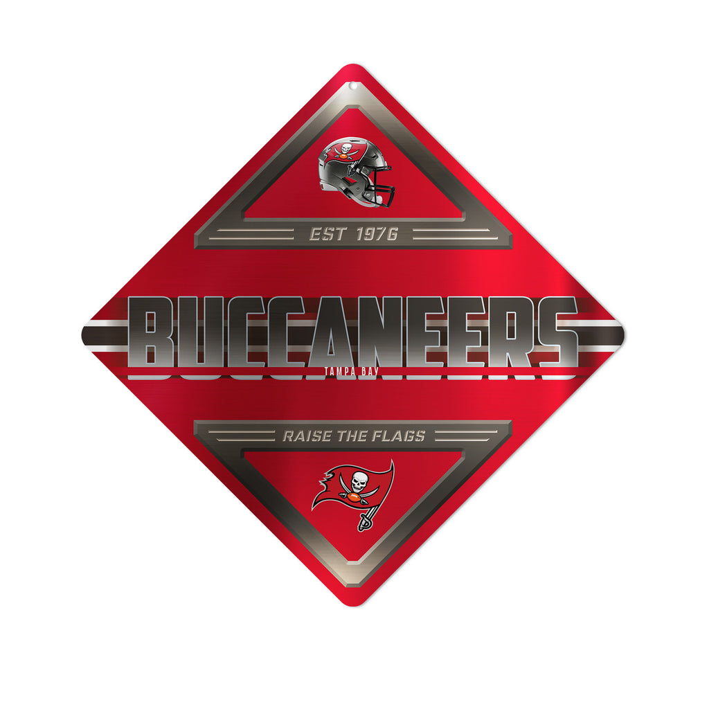Tampa Bay Buccaneers Sign Metal Diamond Shape - Rico Industries