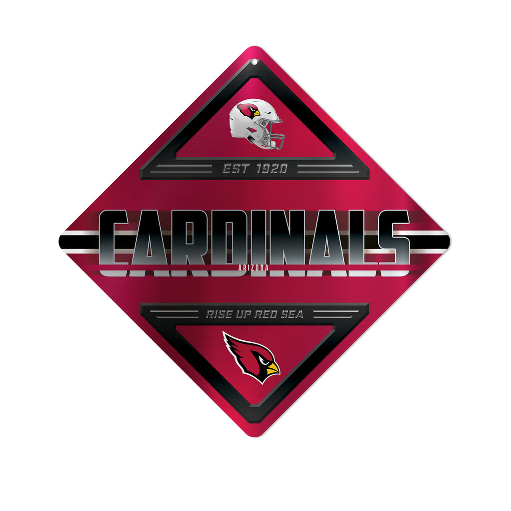 Arizona Cardinals Sign Metal Diamond Shape - Rico Industries