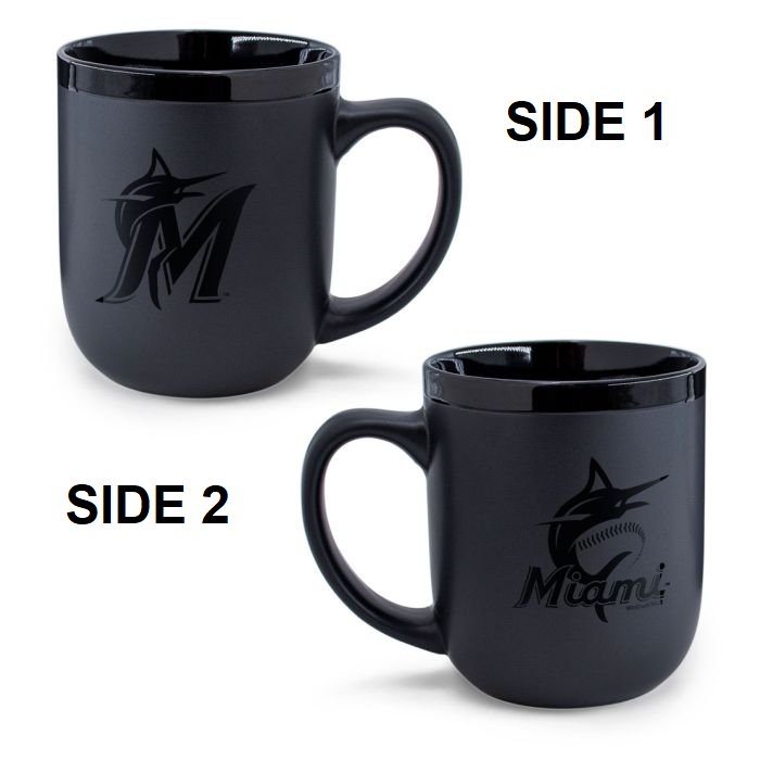 Miami Marlins Coffee Mug 17oz Matte Black - WinCraft