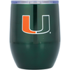 Miami Hurricanes Travel Tumbler 16oz Stainless Steel Curved - Logo Brands