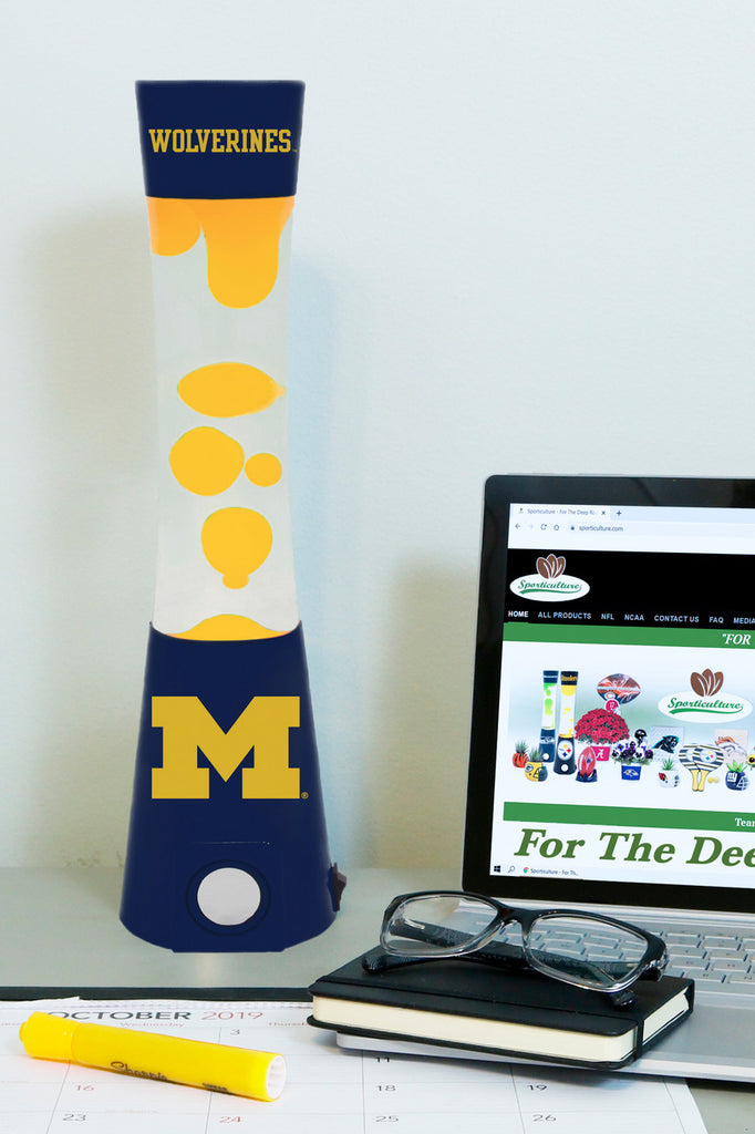 Michigan Wolverines Magma Lamp - Bluetooth Speaker - Sporticulture