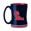 Mississippi Rebels Coffee Mug 14oz Sculpted Relief Team Color - Logo Brands