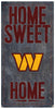 Washington Commanders Sign Wood 6x12 Home Sweet Home Design - Fan Creations