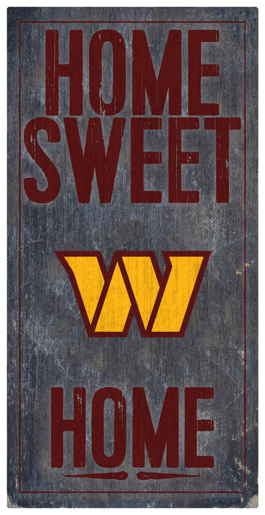Washington Commanders Sign Wood 6x12 Home Sweet Home Design - Fan Creations