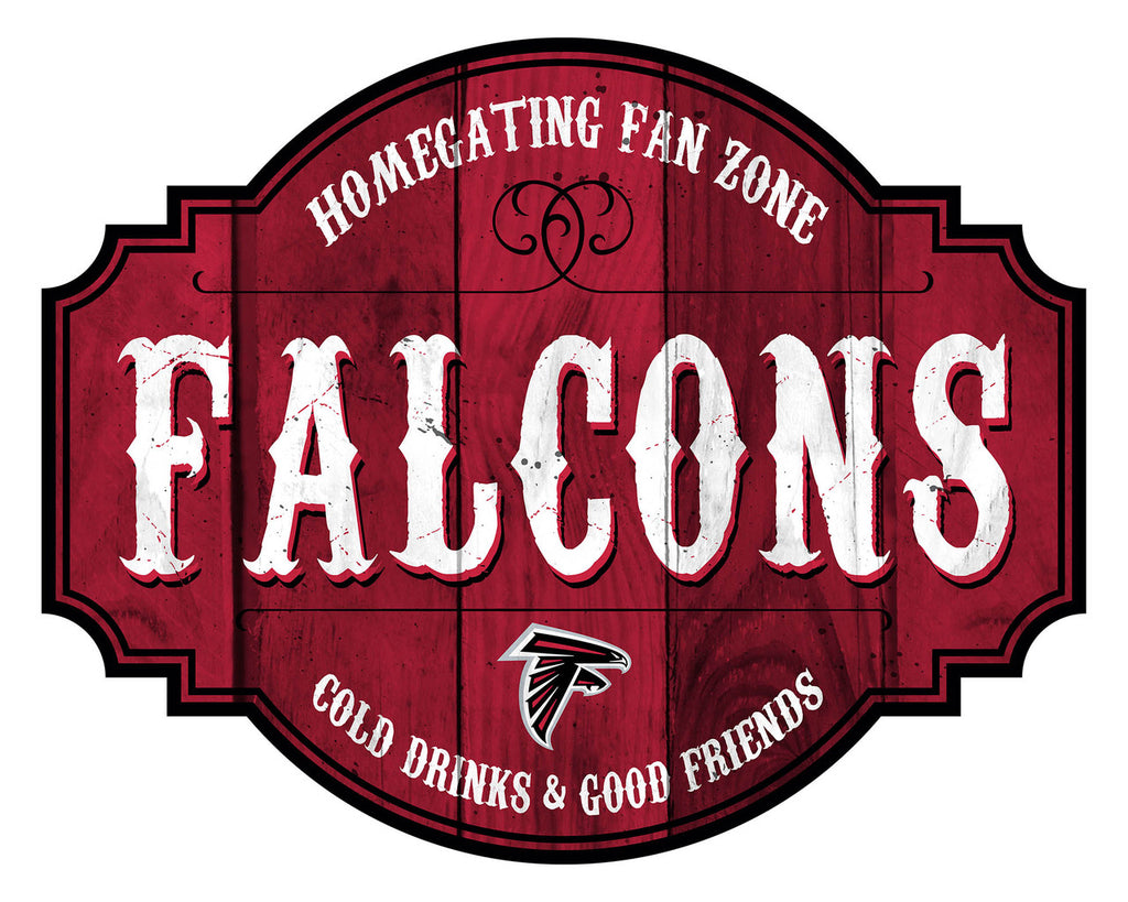 Atlanta Falcons Sign Wood 12 Inch Homegating Tavern - Fan Creations