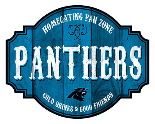 Carolina Panthers Sign Wood 12 Inch Homegating Tavern - Fan Creations